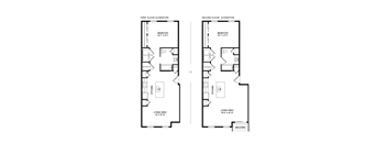 A floor plan shows the layout of two floors with labeled rooms such as bedrooms and a living area.