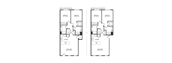 Two floor plans for a house with different layouts.
