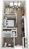 One bedroom one bathroom