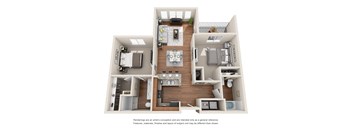 2 Bed 2 Bath Floor plan at Harrington Square, Washington, 98056
