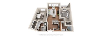 2 Bed 2 Bath Floor plan at Harrington Square, Washington, 98056