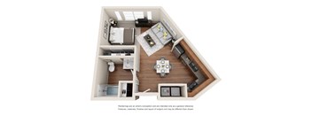 Studio Floor plan at Harrington Square
