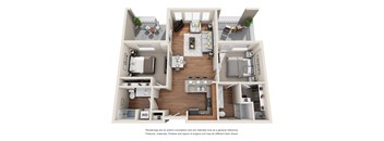 2 Bed 2 Bath Floor plan at Harrington Square, R