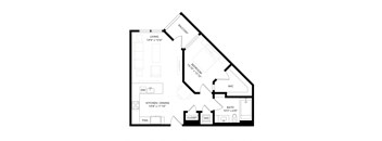 a floor plan of a unit with bedrooms and baths