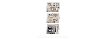 A set of four images showing different floor plans of a house.