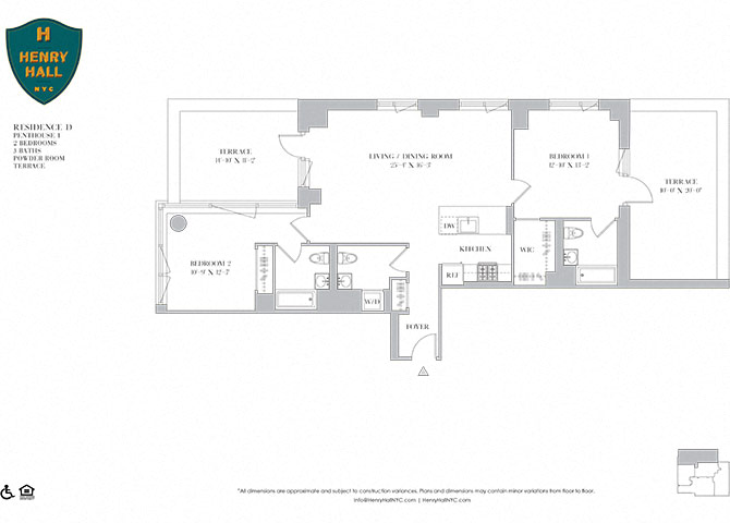 2B-7 Two bedroom Three bathrooms