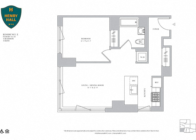 1B-17 one bedroom one bathroom