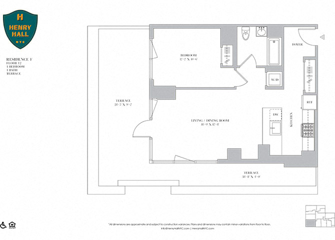 1B-10 one bedroom one bathroom