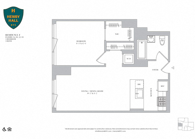 1B-16 One bedroom one bathroom