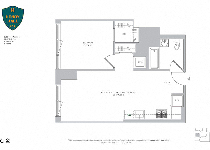 1B-24 one bedroom one bathroom