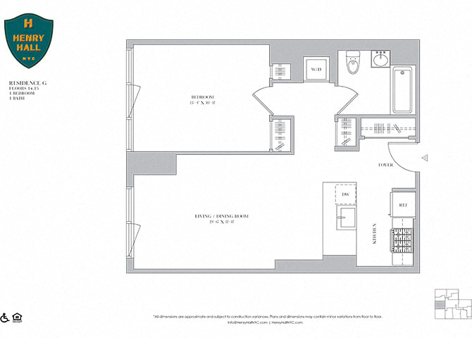 1B-14 one bedroom one bathroom