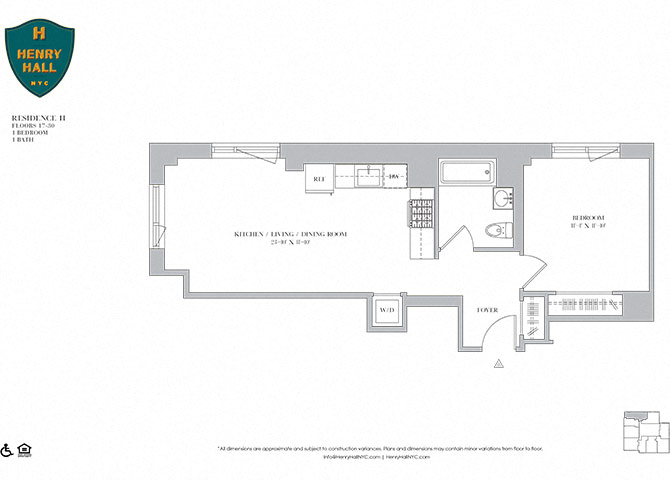 1B-22 One bedroom one bathroom