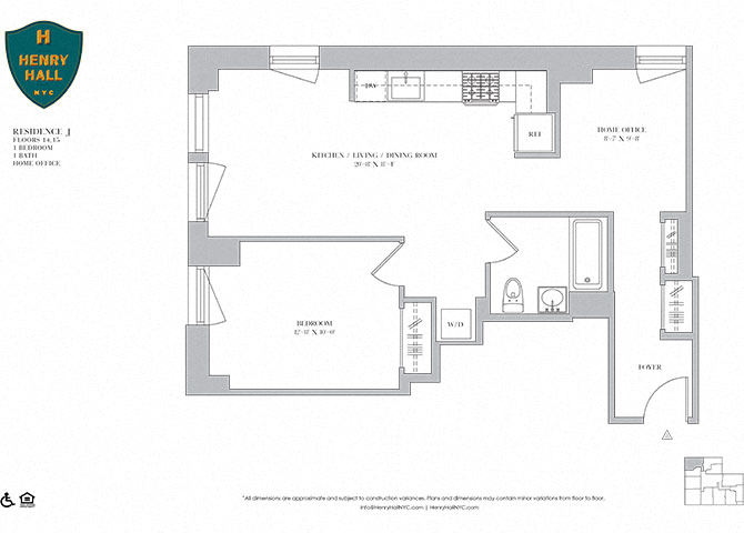 1B-15 One bedroom One bathroom
