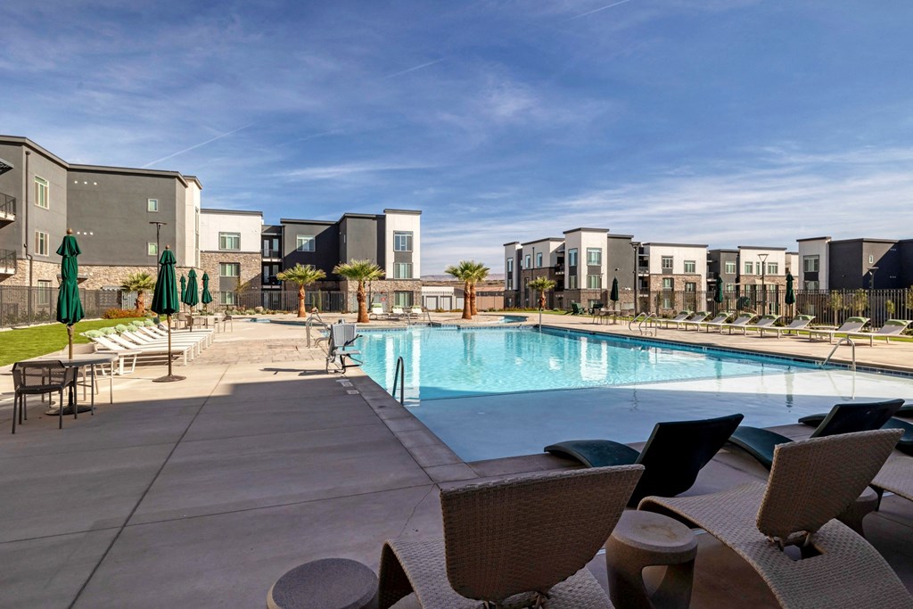 apartments with a swimming pool at the estates apartments