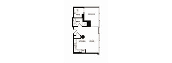 ¨¨¨ floor plan of a small studio apartment