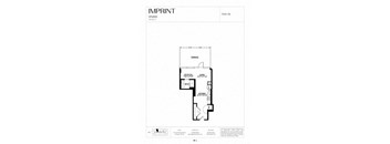 a floor plan of a small house with a bathroom and a bedroom