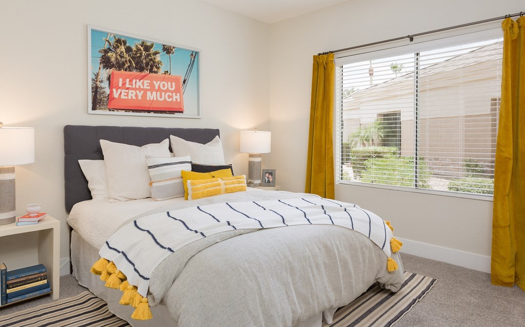 our apartments offer a bedroom with a king sized bed