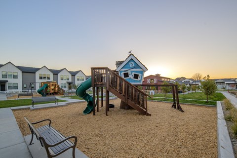 Community playground at The Orchard Townhomes, Sandy