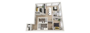 2F Floor Plan at Ion Town Center, Shoreline, 98133