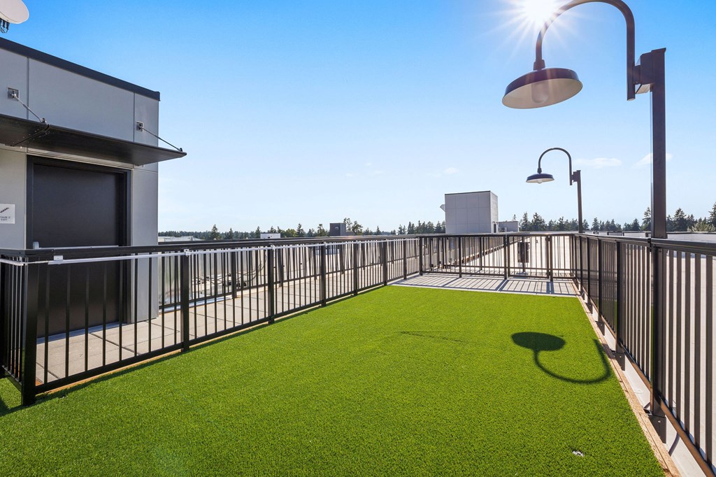 a green roof on top of a building at Ion Town Center, Shoreline, WA