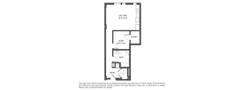 a floor plan of a room with a bedroom and a bathroom