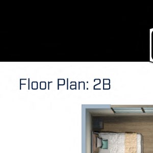 2 Bedroom 2 Bath 685 SF
