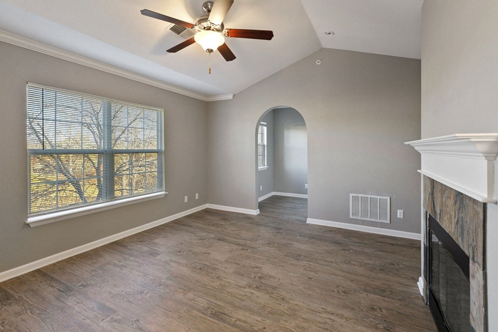 hardwood flooring living area