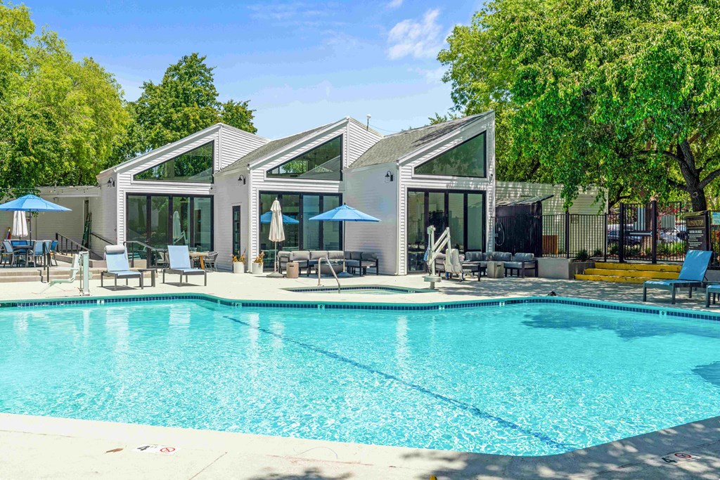 our apartments showcase a swimming pool