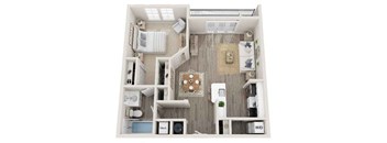 1 bedroom floor plan
