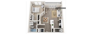 1 bedroom floor plan