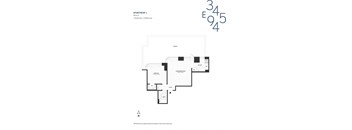 the floor plan of 3 bedroom apartment at the residences atmask