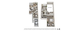 Two Bedroom with Loft floorplan at La Privada, Scottsdale, 85258