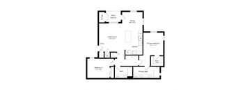 2 Bed 2 Bath 1,112 Sq. Ft. Floor Plan at Lakeview 88, Spring Valley