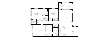 3 Bed 2 Bath 1,315 Sq. Ft. Floor Plan at Lakeview 88, California, 91977