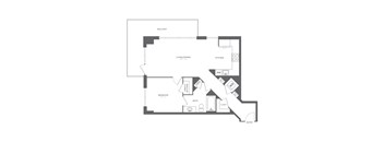 A black and white image of a house floor plan.