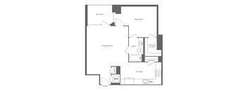 A black and white image of a house floor plan.