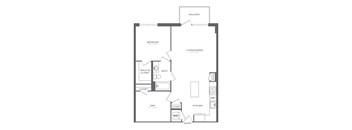 A black and white image of a floor plan for a home.