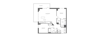 A black and white image of a house floor plan.