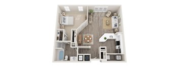 1 bedroom floor plan