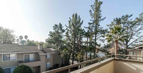 A residential area with houses and trees.