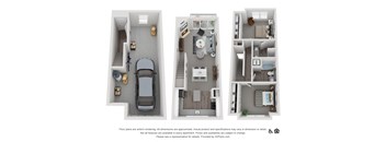 22CD 1,200 sq.ft. Floor Plan at Lionsgate South, Hillsboro, Oregon