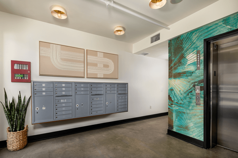 Office with a locker at The LC, Los Angeles, 90038