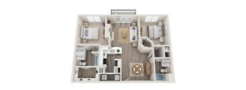 2 bedroom floor plan