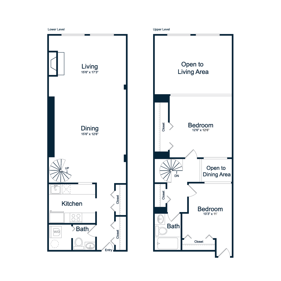 2x2 Floorplan with Loft