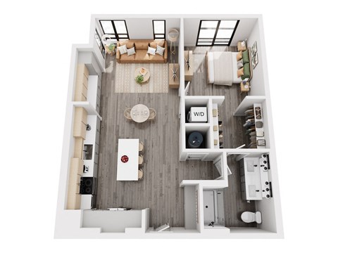 a 3 bedroom floor plan with a bathroom and a living room