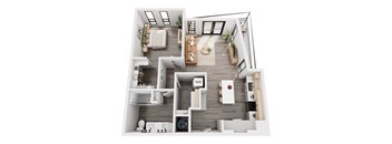 a234 floor plan  1 bedroom with