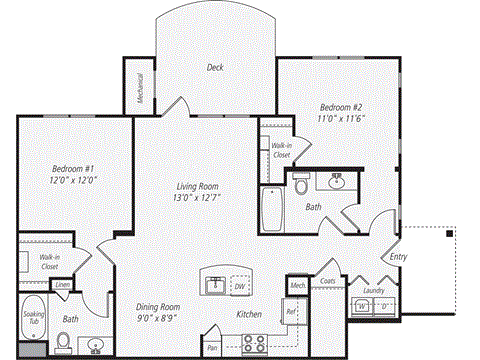 B1 Floor Plan at The Preserve at Cohasset, Massachusetts, 02025