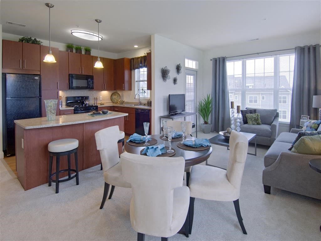 Dinning Area With Kitchen at The Preserve at Cohasset, Cohasset, MA, 02025