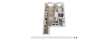a floor plan of a 3 bedroom apartment