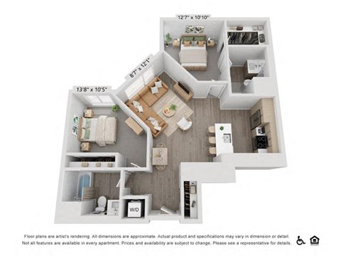 a floor plan of a home with a staircase leading up to the second floor